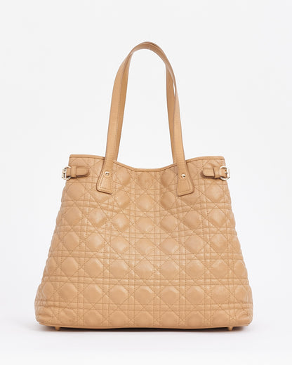 Dior Leather Canvas Tote Bag