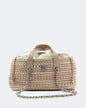Chanel Tweed Beige Chain Shoulder Bag