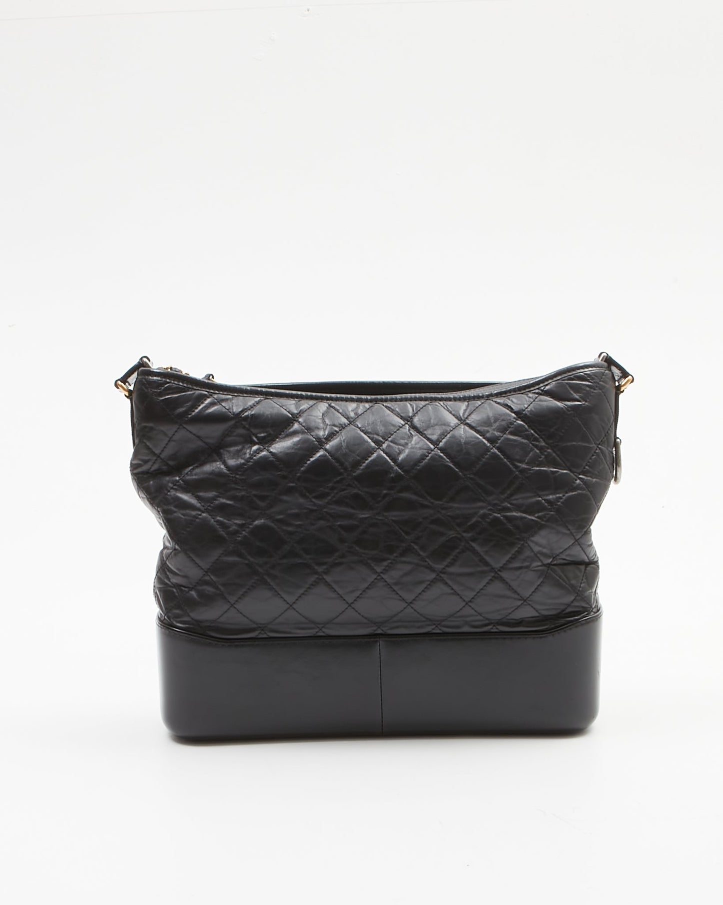 Chanel Black Aged Calfskin Large Hobo Gabrielle Bag