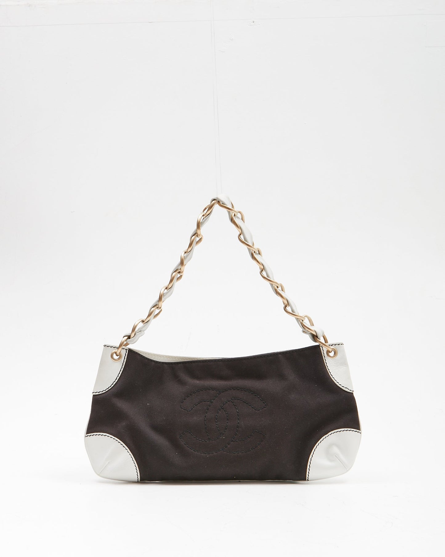 Chanel Black CC Stitch Shoulder Bag