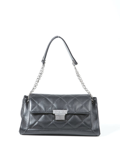 Chanel Small Caviar Leather Black Shoulder Bag Style