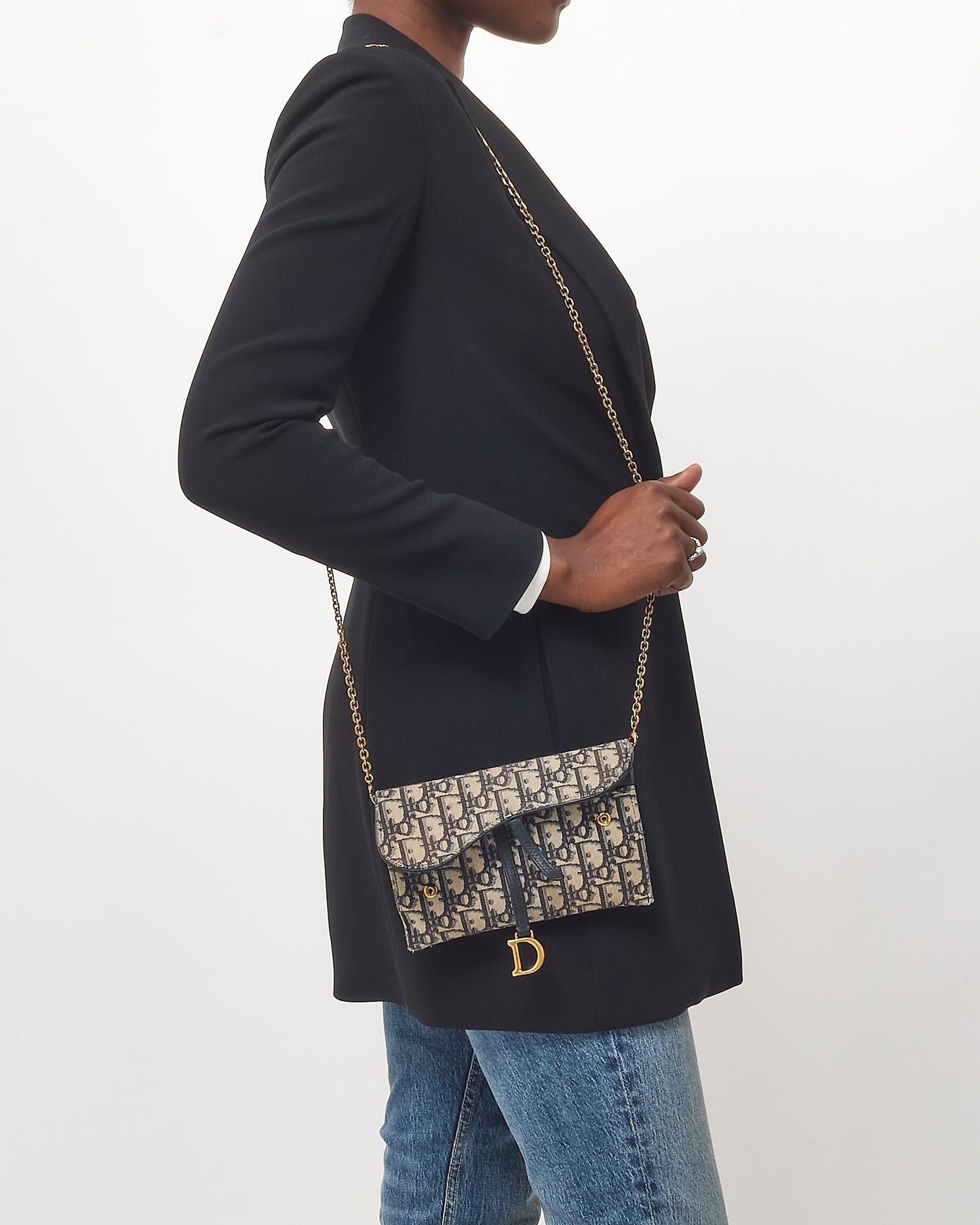 Dior Chain Canvas Crossbody Bag