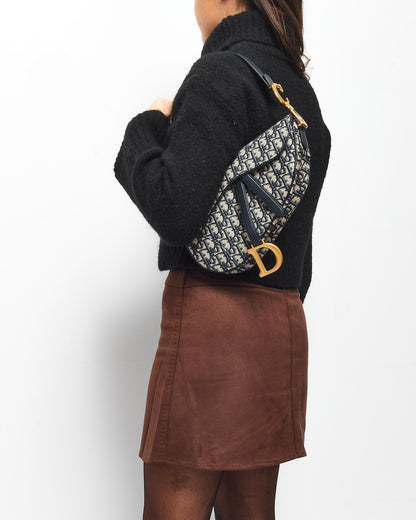 Dior Monogram Leather Canvas Crossbody Bag