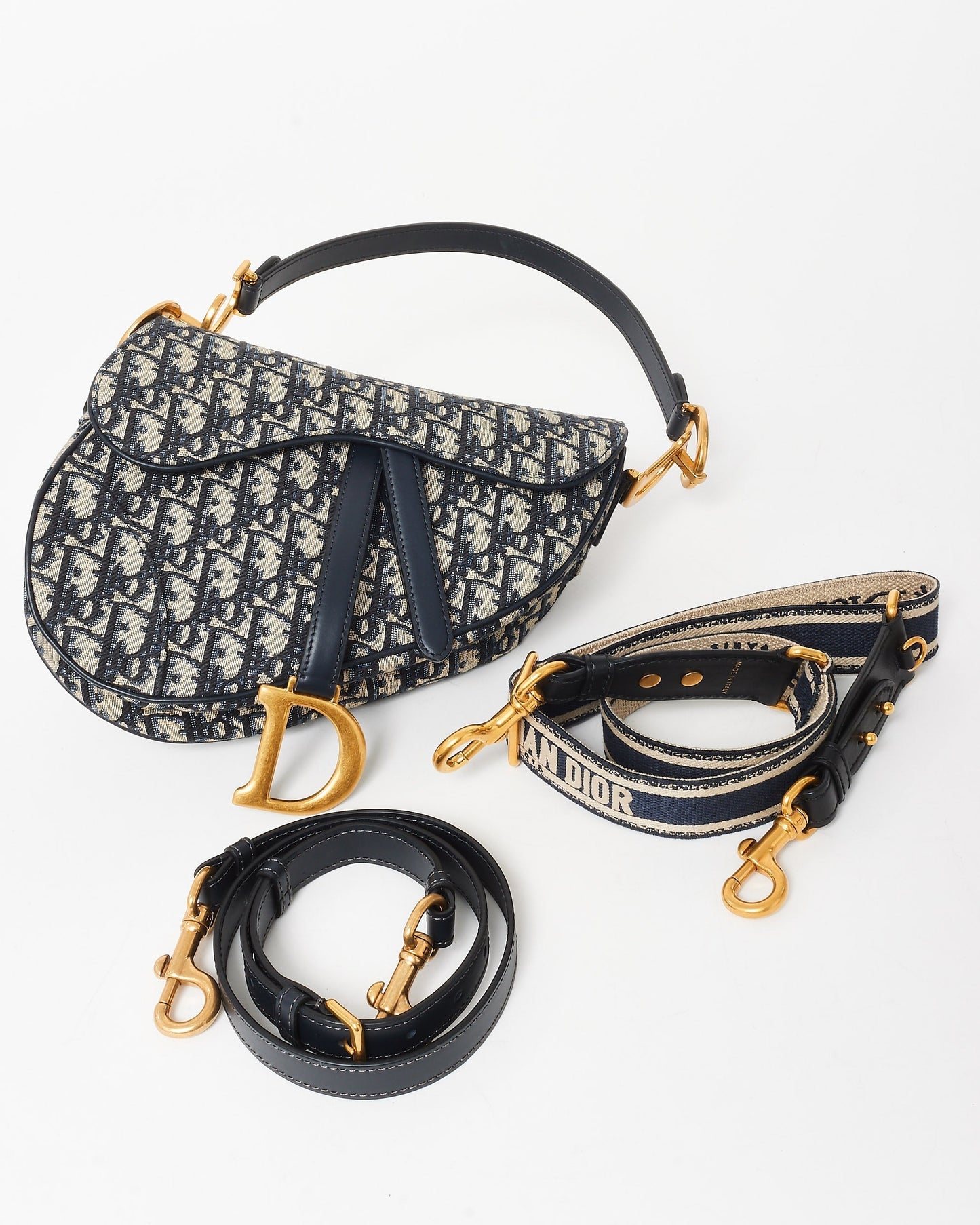 Dior Monogram Leather Canvas Crossbody Bag
