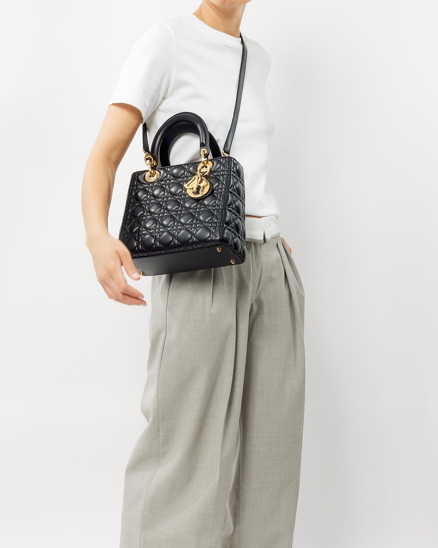 Dior Lady Dior Leather Handbag