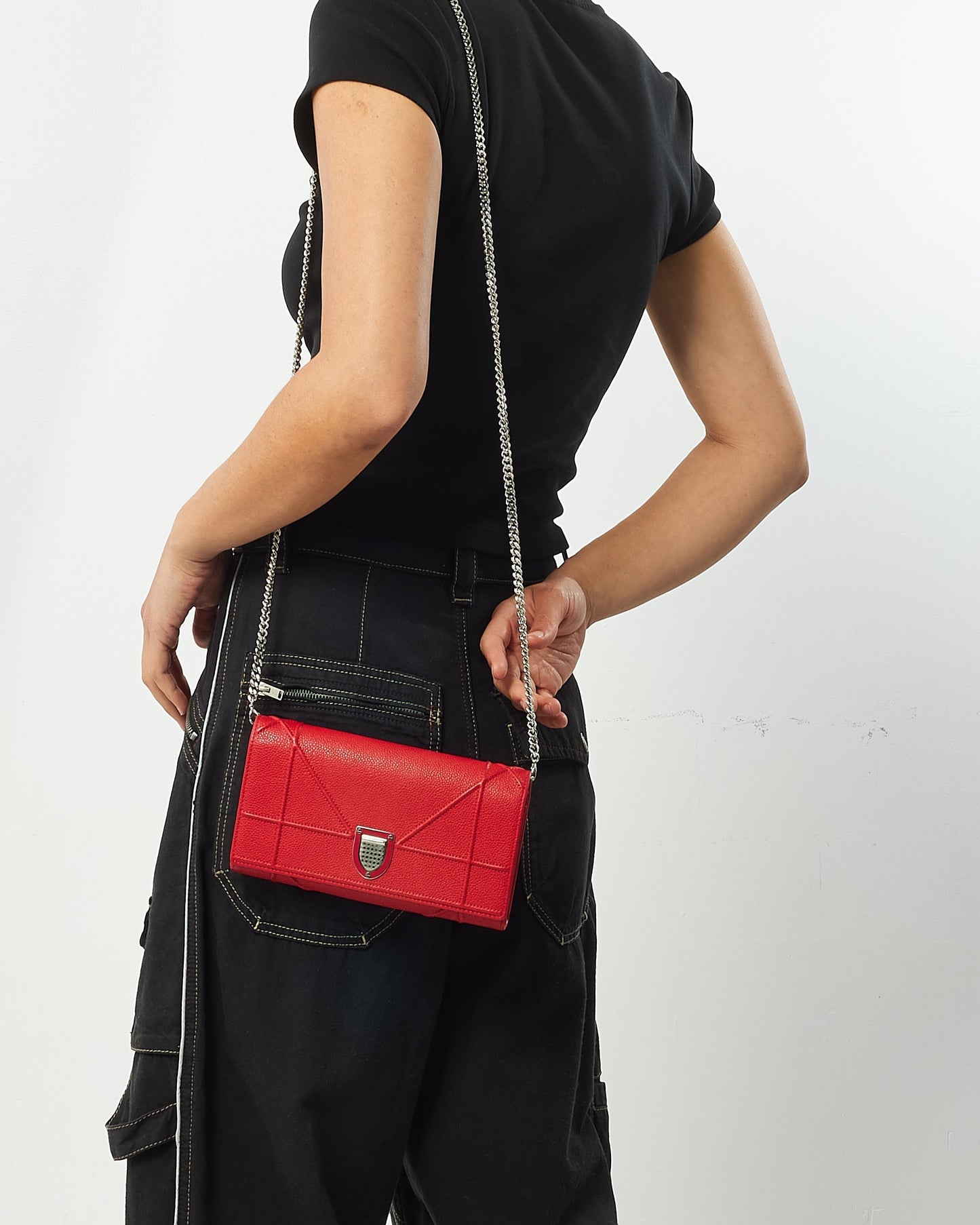 Dior Chain Leather Crossbody Bag