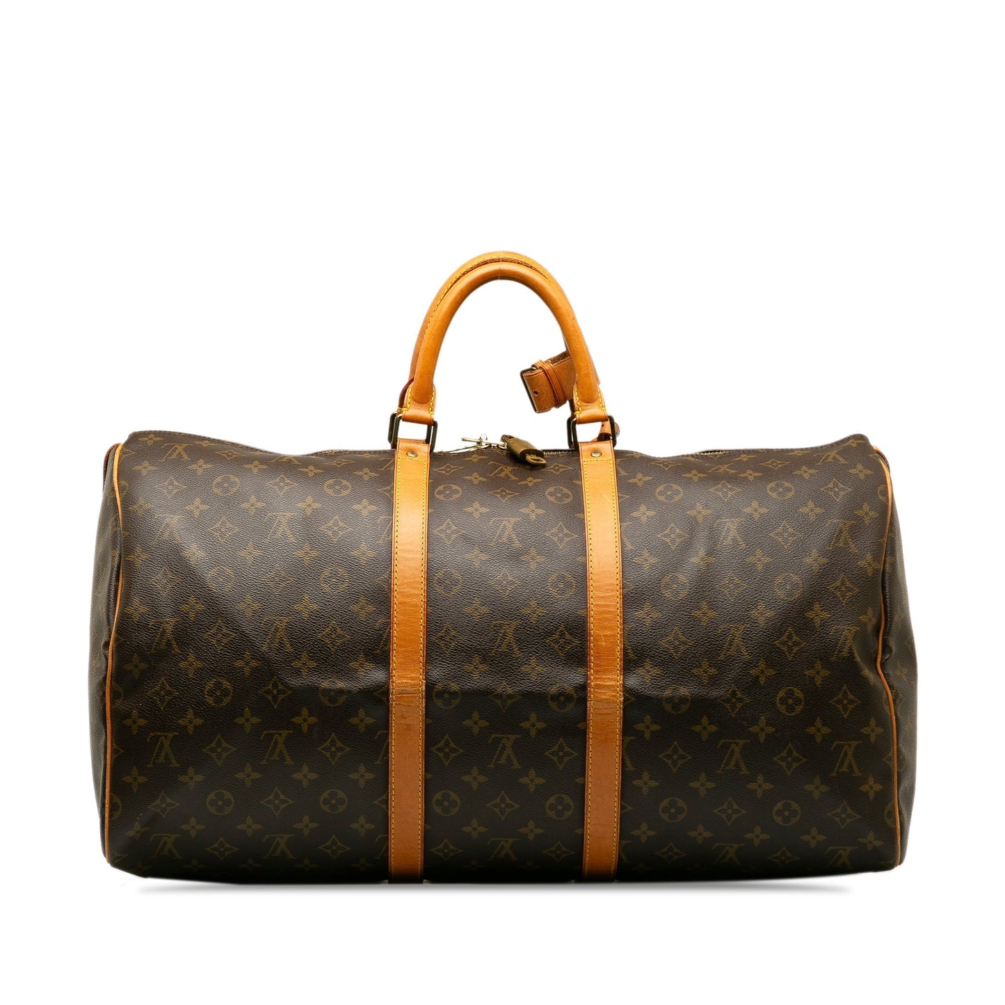 Brown Louis Vuitton Monogram Keepall 55 Travel Bag