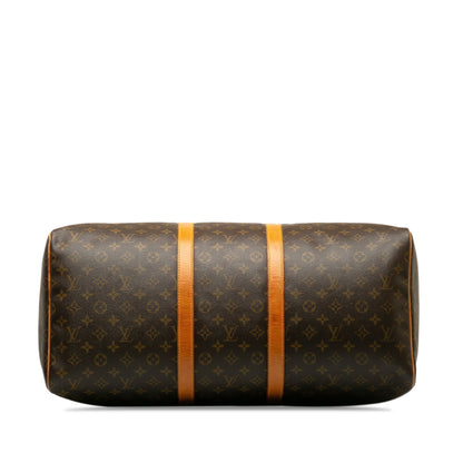 Brown Louis Vuitton Monogram Keepall 55 Travel Bag
