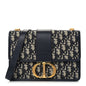 Christian Dior Oblique 30 Montaigne Flap Bag Blue