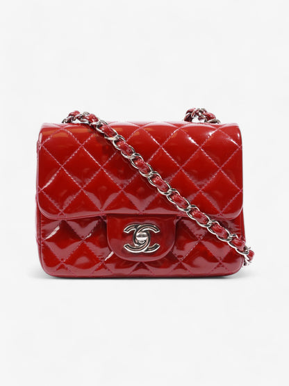 Chanel Classic Square Flap Red Patent Leather Mini
