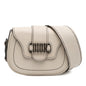 White Dior Mini Leather D Fence Saddle Bag