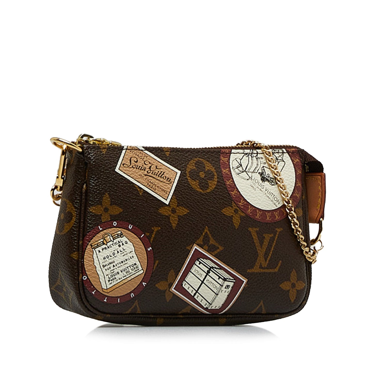 Brown Louis Vuitton Monogram Patch Mini Pochette Accessoires Baguette