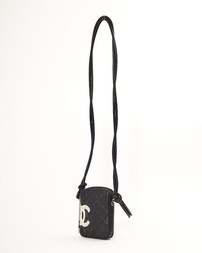 Chanel Black/White Leather Cambon Crossbody Bag