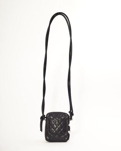 Chanel Black/White Leather Cambon Crossbody Bag