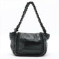 Chanel Black Crinkled Patent Leather Modern Chain Flap Bag