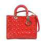 Dior Handbag enamel Red type Canage Lady Dior LADY DIOR Women