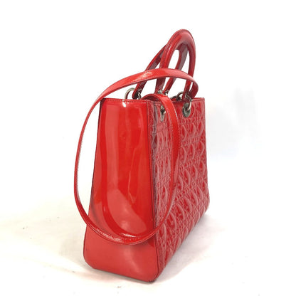 Dior Handbag enamel Red type Canage Lady Dior LADY DIOR Women