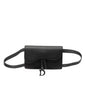 Black Dior Ultramatte Saddle Belt Bag
