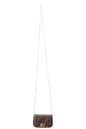 FENDI Chain Baguette Charm Bag Zucca Coated Canvas