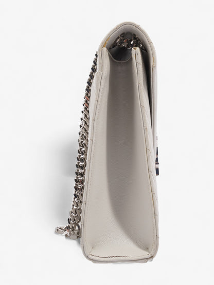 Saint Laurent Envelope Grey Leather Large