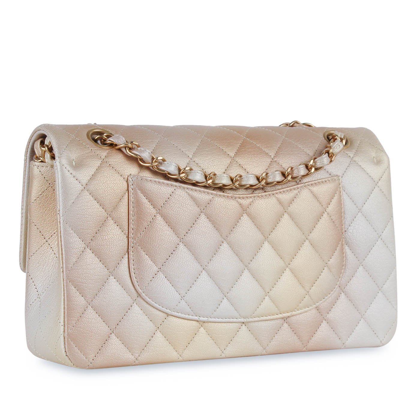 Chanel Classic Flap Calfskin Gold Shoulder Bag Style 7