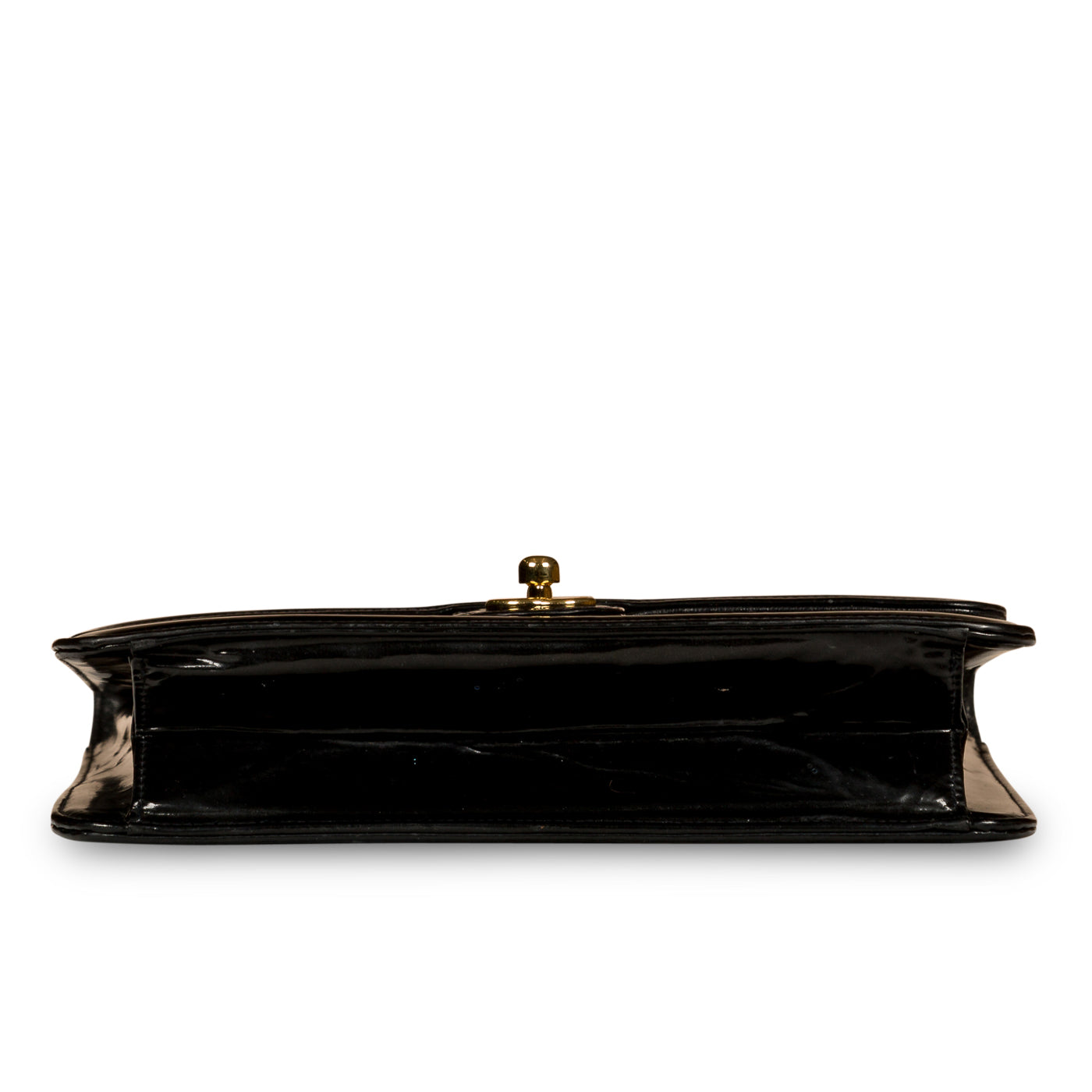 Chanel Classic Clutch On Chain - Patent Black