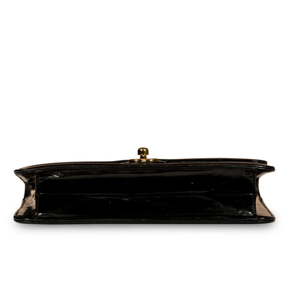 Chanel Classic Clutch On Chain - Patent Black