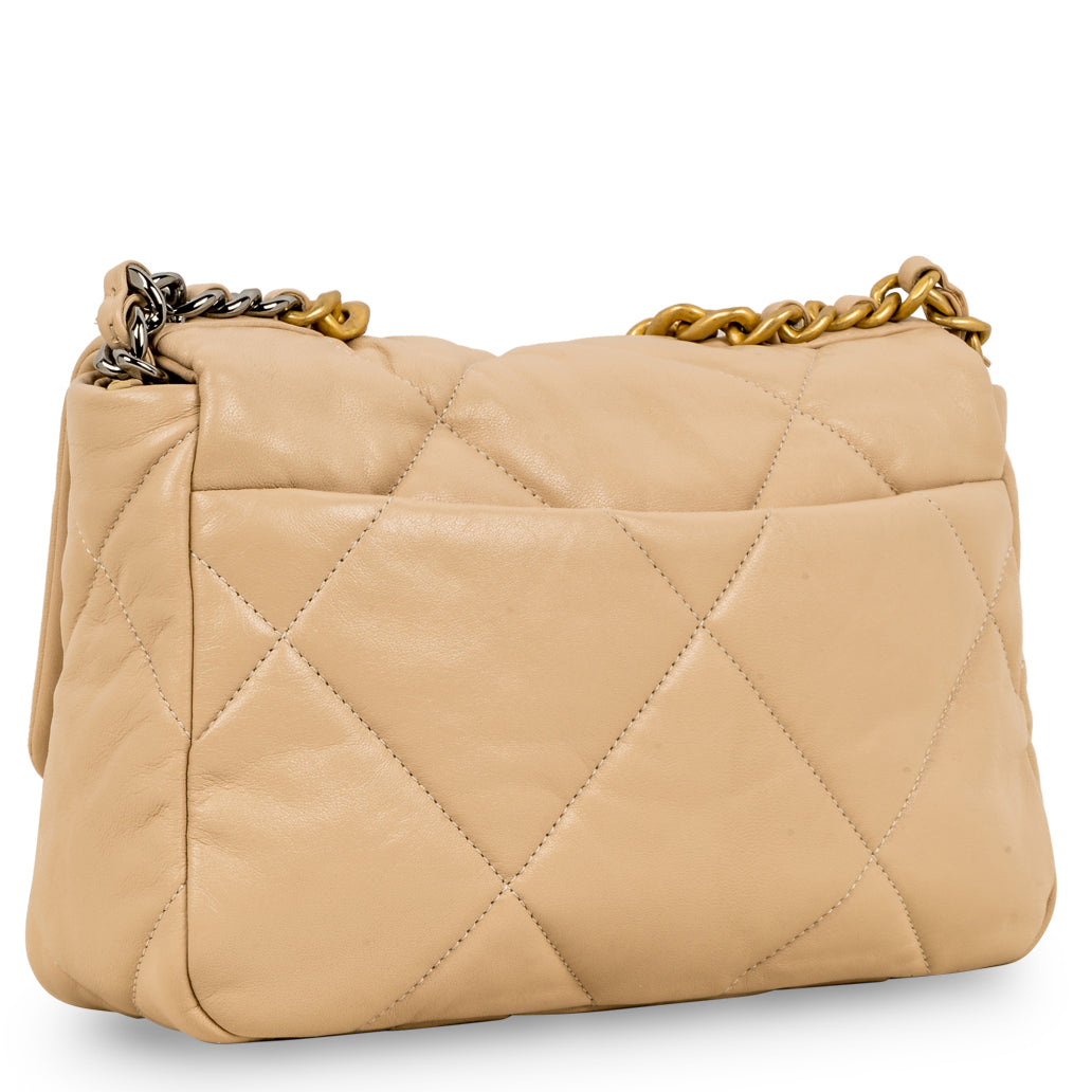 Chanel Chanel 19 Lambskin Gold Shoulder Bag Style 28