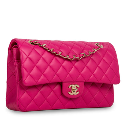 Chanel Classic Flap Lambskin Gold Shoulder Bag Style 39