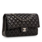 Chanel Classic Flap Lambskin Black Shoulder Bag Style 123