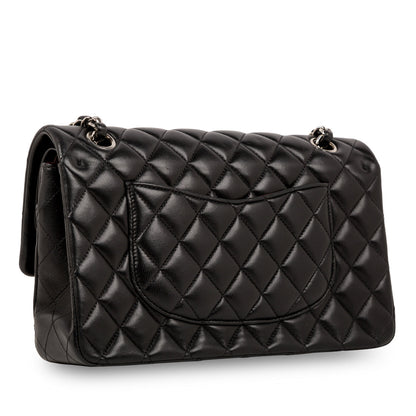 Chanel Classic Flap Lambskin Black Shoulder Bag Style 123