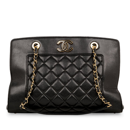 Chanel Timeless Lambskin Black Tote Bag Lambskin