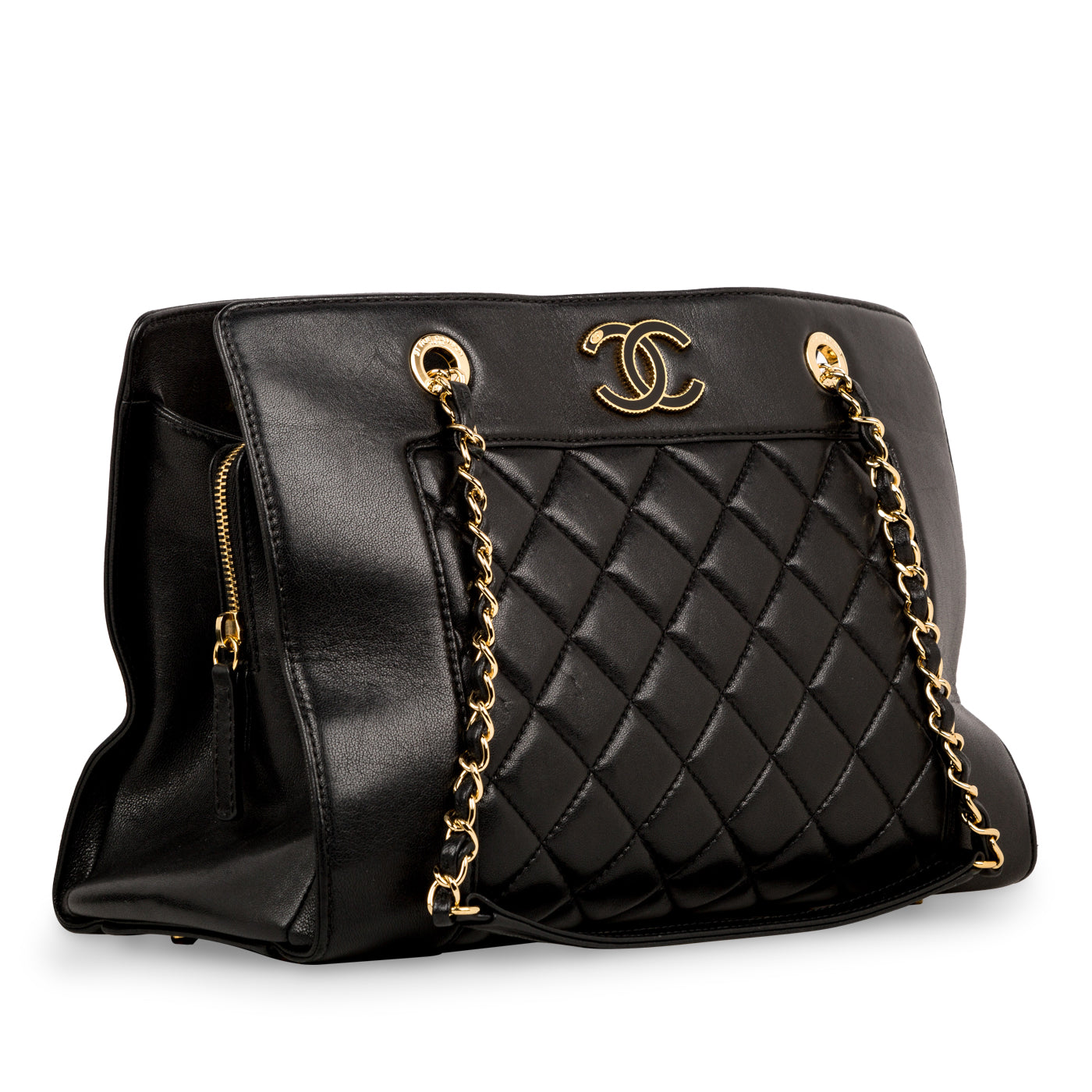 Chanel Timeless Lambskin Black Tote Bag Lambskin