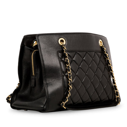 Chanel Timeless Lambskin Black Tote Bag Lambskin