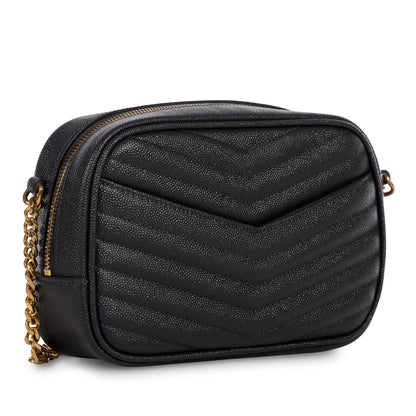 Saint Laurent Lou Mini Leather Crossbody Bag
