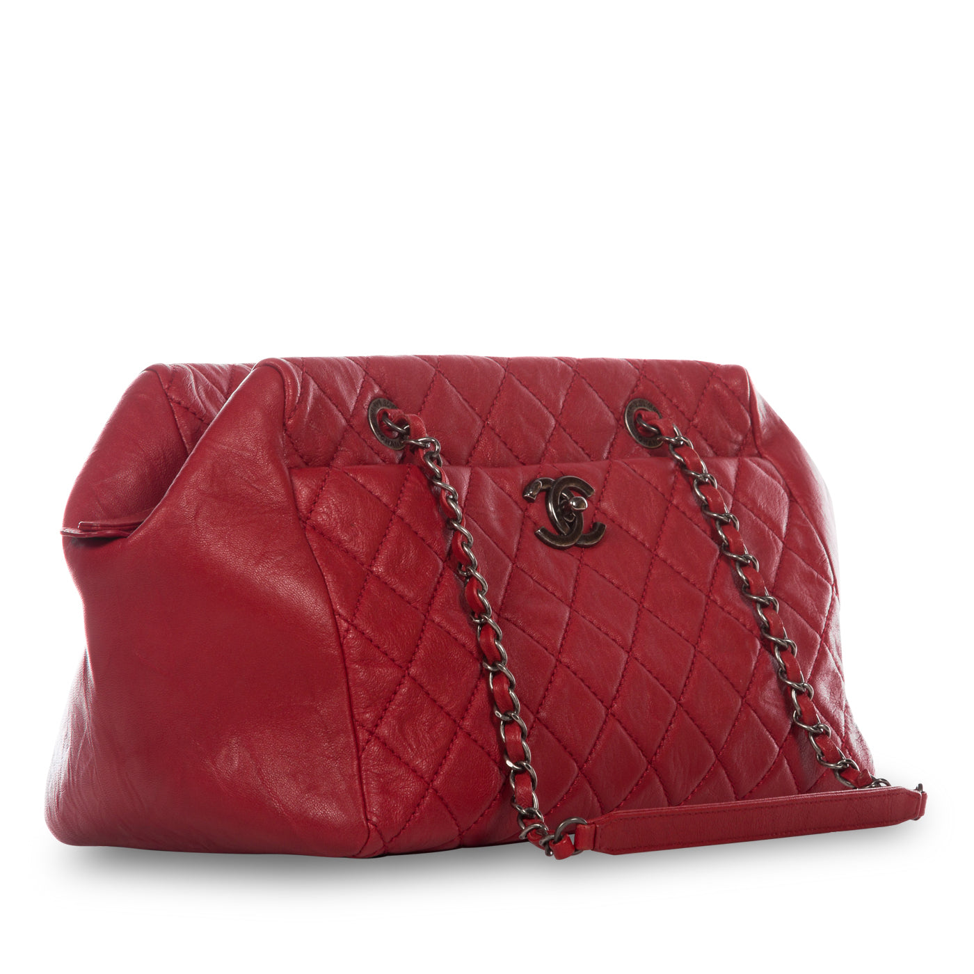 Chanel Timeless Calfskin Red Tote Bag