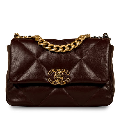 Chanel Chanel 19 Lambskin Black Shoulder Bag Style 25