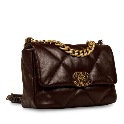 Chanel Chanel 19 Lambskin Black Shoulder Bag Style 25