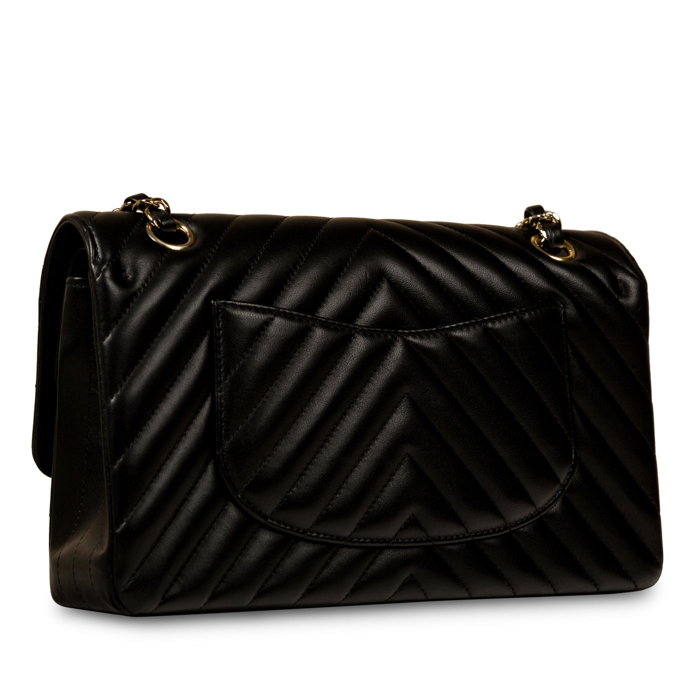 Chanel Classic Flap Lambskin Black Shoulder Bag Style 119