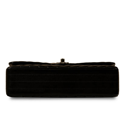Chanel Classic Flap Lambskin Black Shoulder Bag Style 119
