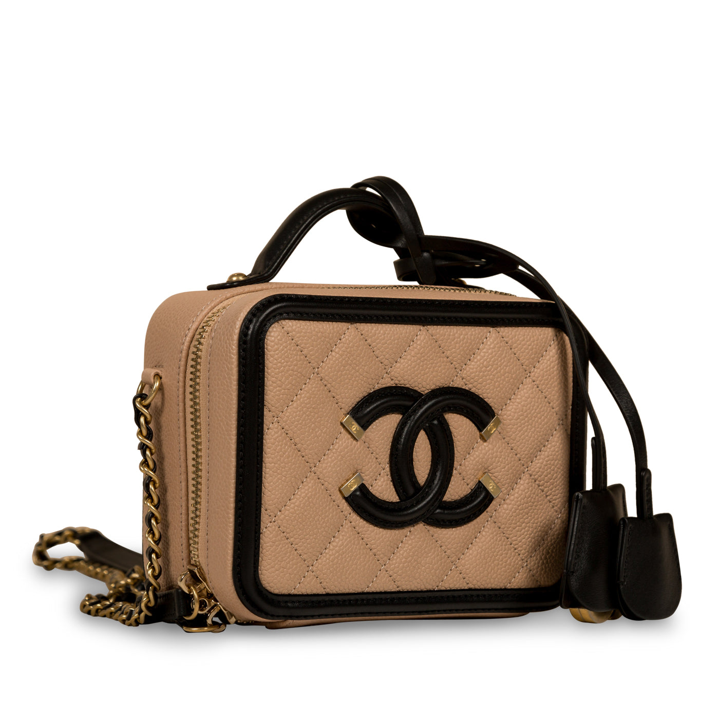 Chanel Vanity Caviar Black Clutch Style 6