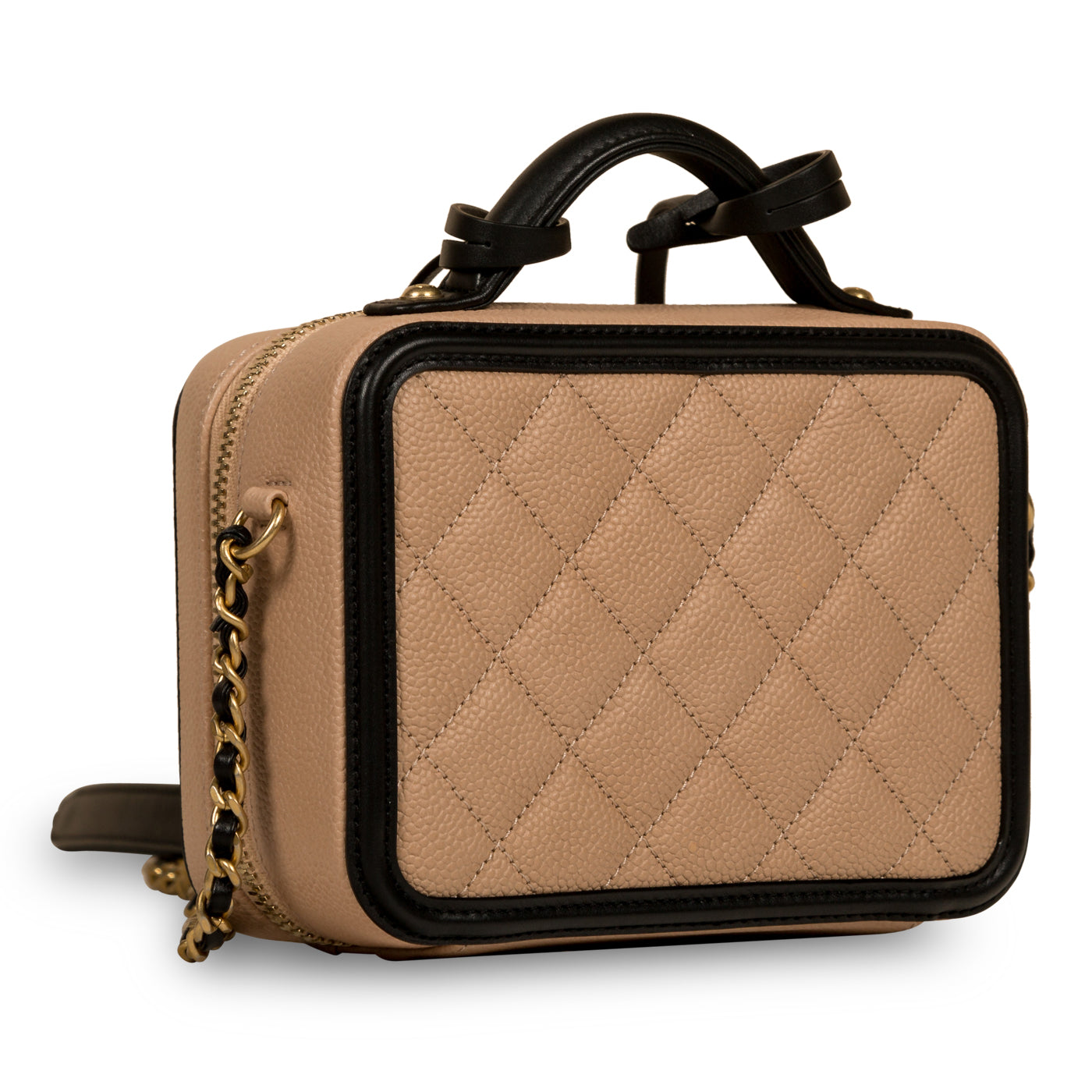 Chanel Vanity Caviar Black Clutch Style 6