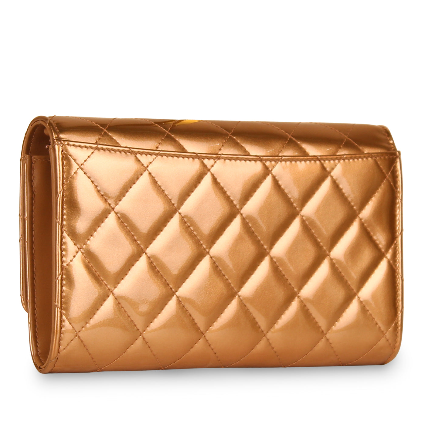 Chanel Classic Flap Patent Leather Brown Shoulder Bag