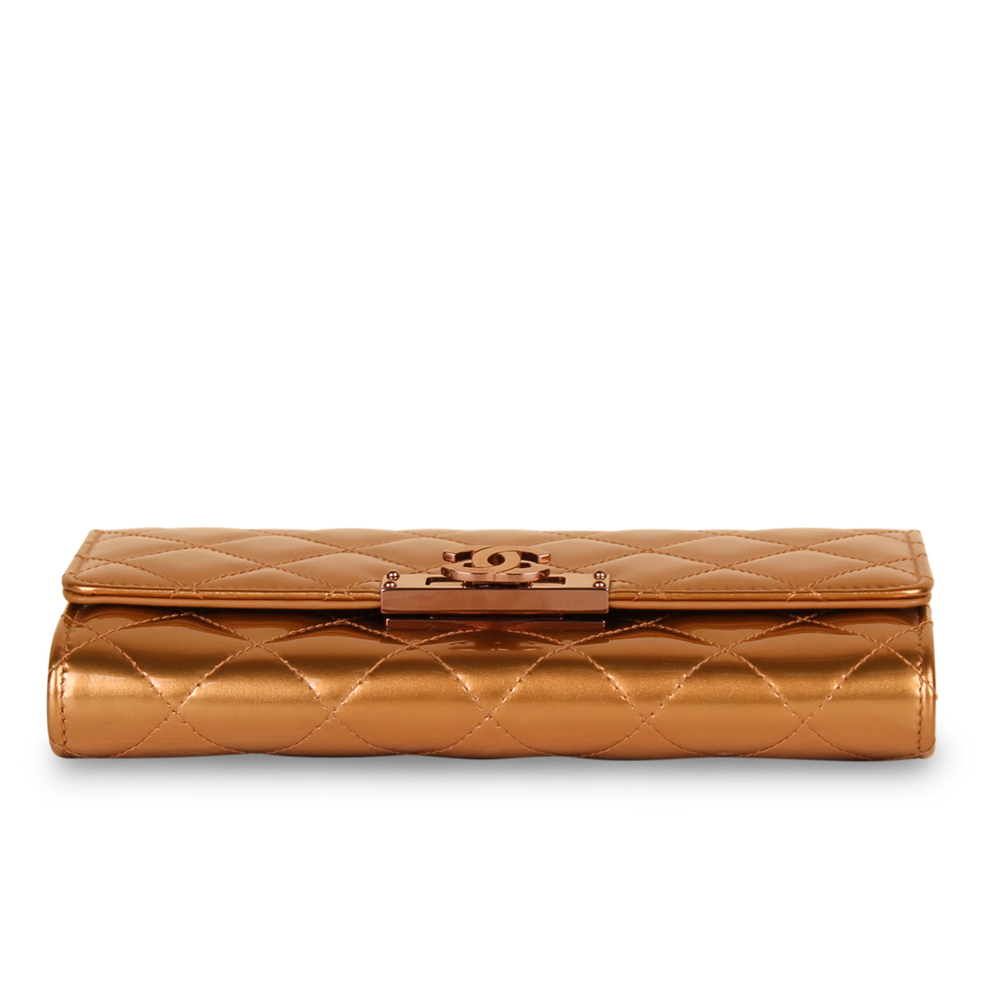 Chanel Classic Flap Patent Leather Brown Shoulder Bag