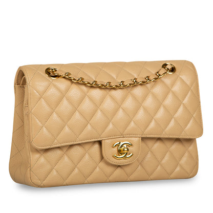Chanel Classic Flap Caviar Gold Shoulder Bag Style 27