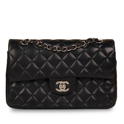 Chanel Classic Flap Lambskin Black Shoulder Bag Style 259