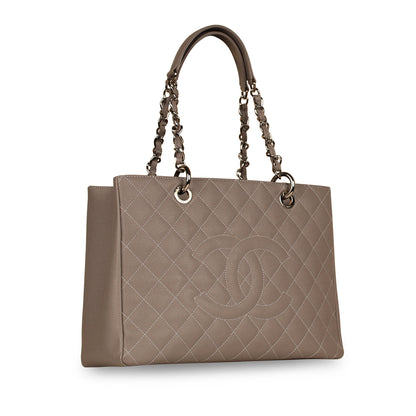 Chanel Timeless Caviar Silver Tote Bag Style 5