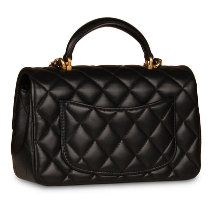Chanel Classic Flap Lambskin Black Shoulder Bag Style 340