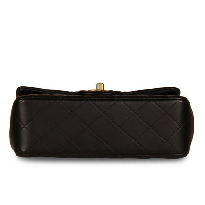 Chanel Classic Flap Lambskin Black Shoulder Bag Style 340