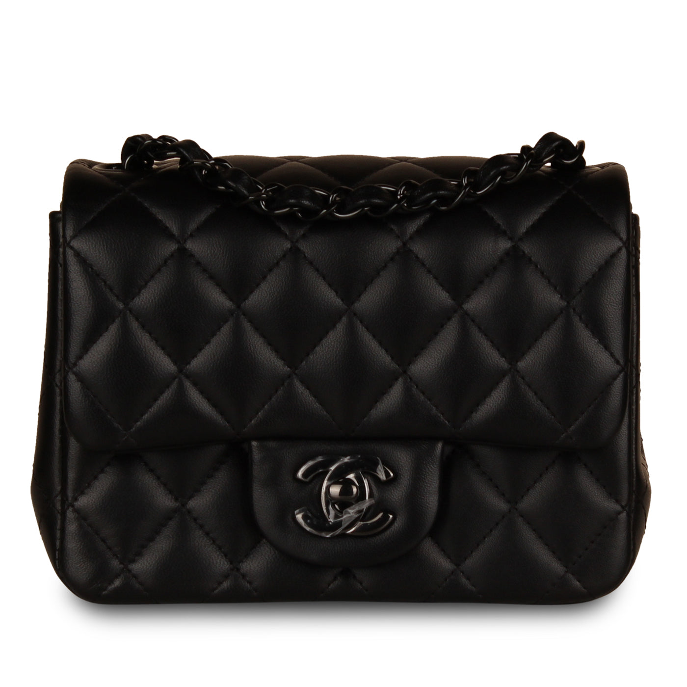 Chanel Classic Flap Lambskin Black Shoulder Bag Style 224